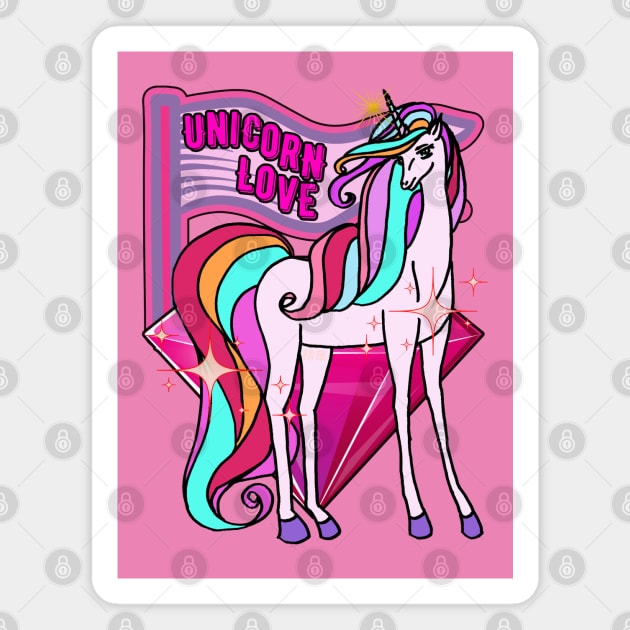 Unicorn Love - Rainbow Unicorn Magnet by SEIKA by FP